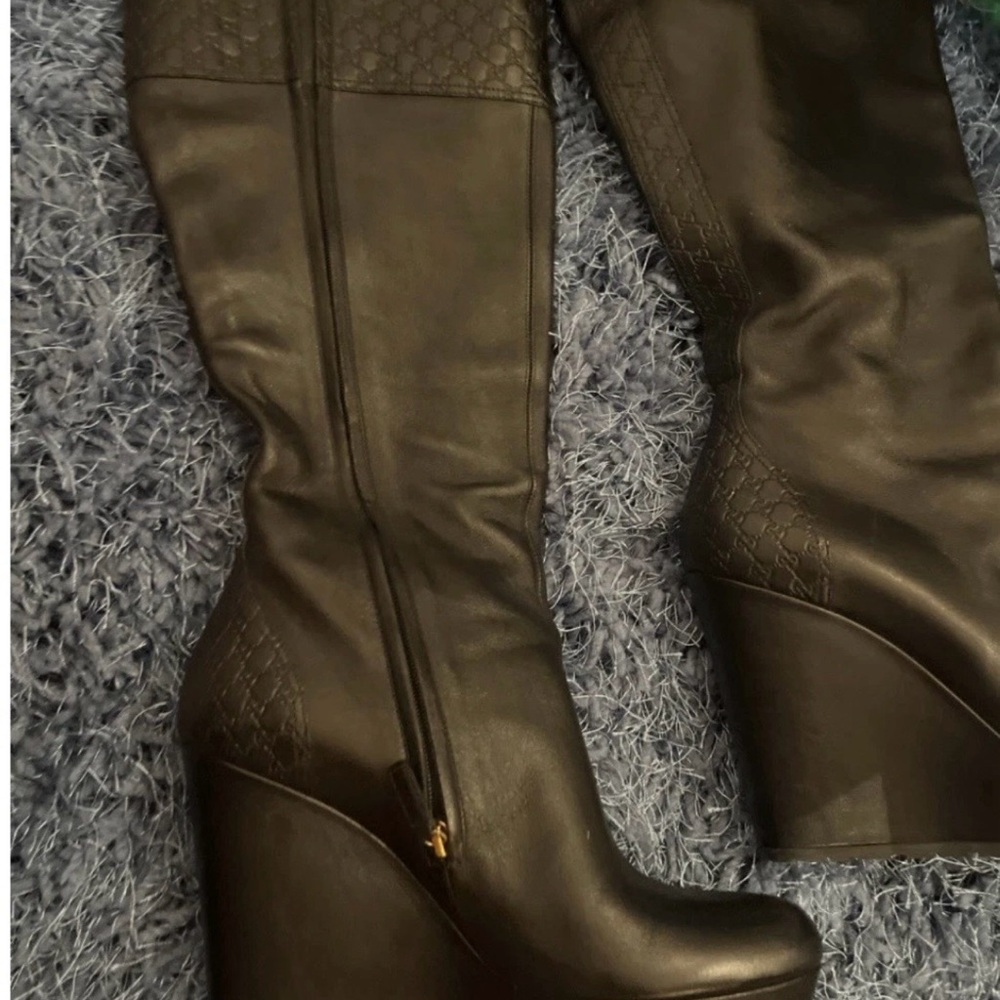 Black Gucci BootsWedge Heel